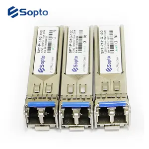 Sopto 1.25G Fiber optik modül SFP 1310nm LC konektörü 10km 20km 40km uyumlu tüm marka 1G alıcı verici SFP