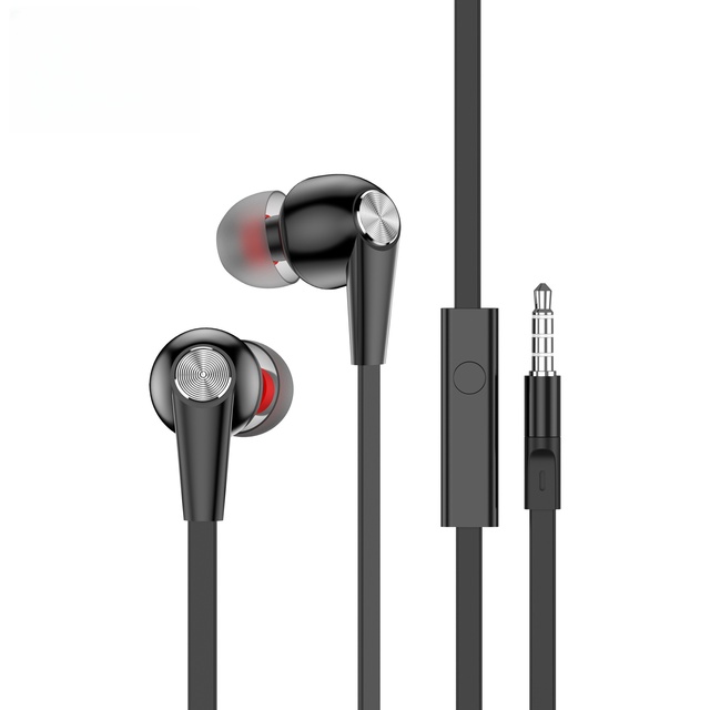Wholesale Classic Fashion 3.5mm Soft Silicone Ear Tips Flexible Wired Earphone Deep Bass In-Ear Headphone