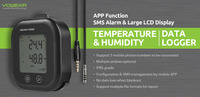 Enregistreur de données de température et d'humidité sans fil GSM-200E pour le transport de la chaîne du froid