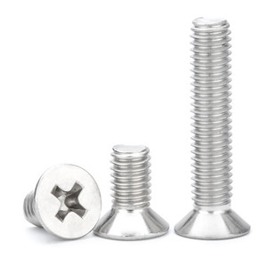 Factory Price High Quality Stainless Steel 304 Countersunk Head Cross Recessed <b>Screw</b> M3 <b>M5</b> M6 Metric Measurement System - Product Image 3