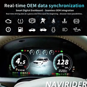 หน้าจอแสดงผลขนาด 12.3 นิ้ว สำหรับรถยนต์โตโยต้า ปราโด 120 ปี 2004-2009 ชุดมาตรวัดความเร็ว รองรับ Carplay จอแสดงผลเสมือนจริง ชุดมาตรวัดหน้าปัดรถยนต์ จอ LCD ดิจิตอล - Product Image 5