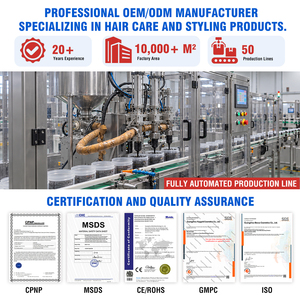 OEM รันวิง วีแกน ออร์แกนิค มอยส์เจอร์ไรซิ่ง สมูทติ้ง สตรอง โฮลด์ 100% ผลิตภัณฑ์ธรรมชาติ แบรนด์ส่วนตัว เนื้อแมทท์ ละลายน้ำได้ สำหรับช่างตัดผมมืออาชีพ - Product Image 6