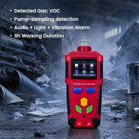 Détecteur de gaz VOC, surveillance environnementale, testeur de composés organiques volatils, pompe d'aspiration, moniteur de qualité de l'air portable