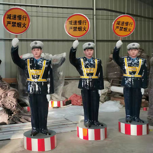 Traffic Simulation Police Dummy Plastic Reflective Sheeting Floor Standing For Road Safety Control - Product Image 5