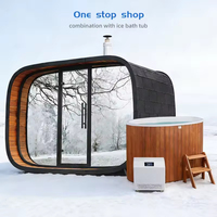 Cabine de sauna rectangulaire pour 6 personnes avec poêle de chauffage haute sécurité pour les soins de santé familiaux