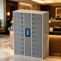 Casilleros Inteligentes con Controles de Software y Pantallas Táctiles Integradas que Pueden Cargar tu Teléfono. Personalizable para Gimnasio y Almacenamiento de Paquetes