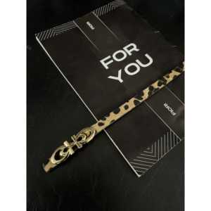 Cinturón de Cuero de Diseño Fiori con Estampado Animal y Hebilla con Letras Termotransferidas, Cinturón Duradero para Mujer - Product Image 2