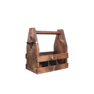 Tipo de pie Cerveza de madera Paquete de 6 Carrier Caddy Herramientas de mano Uso Cesta de mano para bebidas - Product Image 5