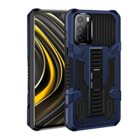 Étui robuste en PC dur et TPU, magnétique, antichoc, avec support, anneau de téléphone pour voiture, coque arrière pour XIAOMI Poco M3