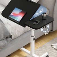 Chambre hôpital moderne luxe hauteur facile mobile réglable bois ordinateur de bureau ordinateur portable overbed table table de chevet