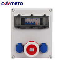 Boîte à prises étanche pour usage industriel extérieur/intérieur, 6/8 trous, 63A, 380V/400V, boîte électrique mobile fabriquée en Chine, FAMETO FN