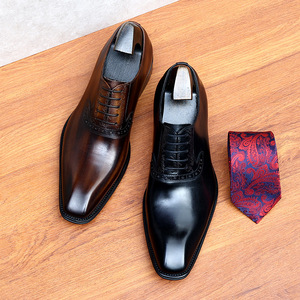 Pointed Toe Oxfords Genuine Leather Men Shoes Rubber Outsole Career All Seasons Drop Shipping - Product Image 4