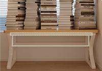 Bureau d'ordinateur en bois massif minimaliste moderne, écologique, pour le bureau à domicile et l'étude, avec rangement