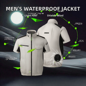 Wholesale Contrast Color <b>Waterproof</b> Men's Cycling <b>Jacket</b> Manufacturer Casual Lightweight Regular Sleeve Spring Canvas <b>Thin</b> Loose - Product Image 2