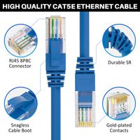 Kabel Internet SYONG Bear Copper Cat 5e Fleksibel, Jaringan, LAN, PoE, Konektor RJ45 Standar untuk PC, Server, Router, Modem, TV