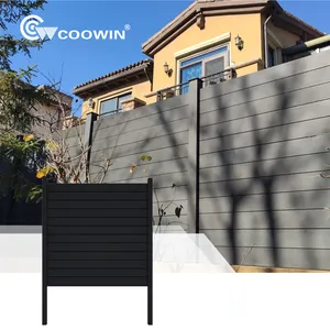 Garden House Balcony Fence Wood Plastic Composite Fence WPC Plastic Waterproof Pvc Key Frame Surface Packing Feature Material