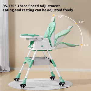 Silla de Comer Plegable para Bebés 2026, Silla <span class=keywords><strong>Mecedora</strong></span> Multifuncional para Sentarse y Recostarse, para Bebés de 0 a 6 Años - Product Image 4
