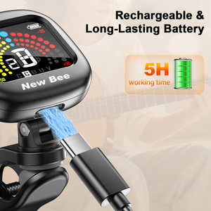 <span class=keywords><strong>Afinador</strong></span> de Guitarra con Pantalla a Color VA, Recargable, con Clip, para Guitarra Acústica, <span class=keywords><strong>Bajo</strong></span>, Ukelele, Cromático, Entrega Rápida, en Stock - Product Image 6