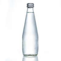 Haute apparence verre eau minérale soda eau vin boisson bouteille de jus bouteille vide avec couvercle bouteille fendue