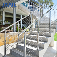 Balustrade sur mesure en acier inoxydable 304/316 pour terrasse/escalier/balcon, système de garde-corps en câble métallique anti-rouille pour extérieur/intérieur, directement de l'usine