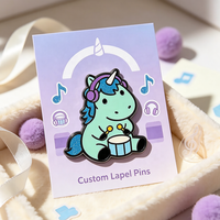 Promotion : Pins en émail licorne, en métal, pour les amateurs de musique, badges décoratifs, cadeaux, personnalisables avec LOGO, design animal, épingles de revers scintillantes, vente en gros