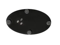 Base de table exquise ovale ronde facile à déplacer table d'appoint en fer table à thé avec surface enduite de poudre