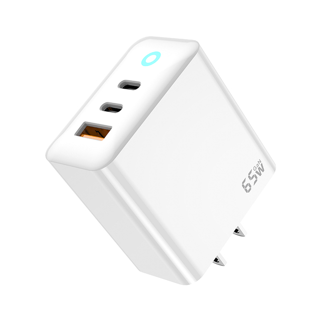 USB C US Power Supply Adapter 65W Fast Charger Dual Port PD 3.0 Compliant SCP Function OVP Protection Mobile Charger
