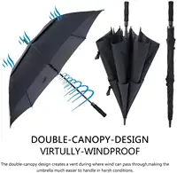 62in 68in 72 80 بوصة التلقائي مظلة غولف مفتوحة اضافية كبيرة المعتاد مزدوجة مظلة منفس يندبروف ماء عصا المظلات