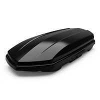 Boîte de toit de voiture étanche ABS 390L à double ouverture latérale noire universelle