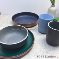 Vaisselle réutilisable anti-chute en RPET écologique |   Ensemble de gobelets, bols et assiettes en plastique, compatibles micro-ondes, sans BPA |   Prix direct usine, faible MOQ