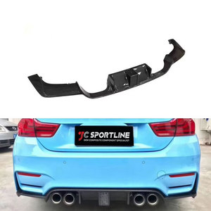 Diffuseur de lèvre arrière en carbone <span class=keywords><strong>M4</strong></span> pour BMW <span class=keywords><strong>F82</strong></span> <span class=keywords><strong>M4</strong></span> <span class=keywords><strong>GTS</strong></span> F80 M3 2015-2019 avec feu stop - Product Image 1