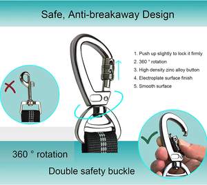旅行用2-in-1ペットシートベルト、ペットドッグカーシートベルト、耐衝撃バッファー付きの調整可能なドッグカーハーネス - Product Image 6