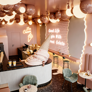 Boulangerie d'énormes arceaux : comptoir ouvert, présentoirs à plusieurs niveaux et intégration avec LED - Product Image 6