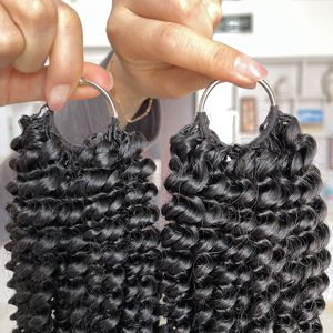 Extensions de cheveux humains bouclés crépus noirs naturels de haute qualité pour tresses au crochet – Vente en gros - Product Image 2