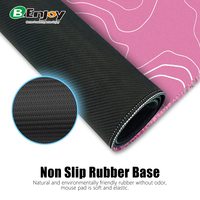 Tapis de souris en caoutchouc de qualité supérieure, directement de l'usine - Tapis de bureau XXL avec bords cousus, base antidérapante pour le jeu, le bureau et la maison