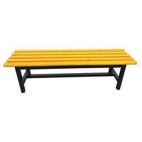 Banc multifonctionnel minimaliste moderne en bois massif et acier rouillé pour extérieur, parc, centre commercial, salle de bain, dressing - Chine