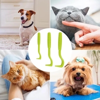 3 pièces, pince à épiler, dissolvant de tiques, crochet dissolvant de tiques pour chien, outil de tiques, acariens, extracteur de puces, fournitures pour animaux de compagnie