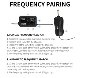 Microphone de guitare sans fil Xtuga PR260JT UHF 6,35 mm avec connecteur XLR, <span class=keywords><strong>en</strong></span> plastique, garantie 1 an, pour performance sur <span class=keywords><strong>scène</strong></span> - Product Image 4