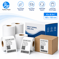 Etiquetas Térmicas Directas de 4x6 Pulgadas, Rollo de Etiquetas Térmicas 4x6, Rollo de Etiquetas Térmicas Directas Autoadhesivas para Códigos de Barras y Almacenes