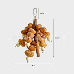 Новинка, игрушка-попугай, птица, товары для птиц, ананас и конопляная веревка, подвесные пряди, праздничные украшения для птичьей клетки - Product Image 3