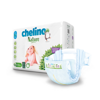 Pañal desechable CHELINO NATURE T-3 B36 FSC fabricado en España, pañal premium para bebés con inserto que promueve la absorción