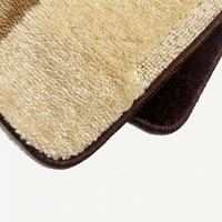 Ensemble de tapis de bain rayés en polypropylène, 2 pièces, rectangulaires, antidérapants, tissés à la machine, pour salle de bain, entrée, tapis de sol
