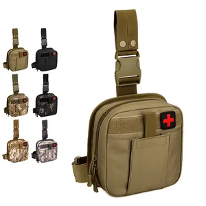 High Quality MOLLE Camouflage Large Tactical Medical Equipment Hip Drop Leg Pack Portable Waterproof First Aid Kit