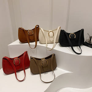 2025 New Fashion Solid Color French <strong>Small</strong> Hand Bag French Texture Popular <strong>White</strong> Underarm <strong>Handbags</strong> for Outdoor Female - Product Image 1