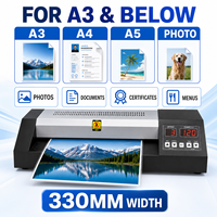 Nouvelle Plastifieuse à Chaud et à Froid Entièrement Automatique A3 600W, 330mm, 4 Rouleaux, Température et Vitesse Réglables, pour Bureau et Photos