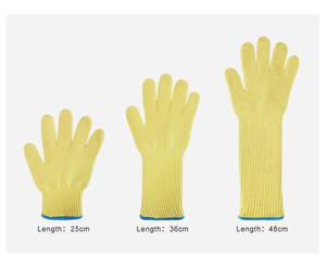 Aramid Elyaflı Isıya Dayanıklı Eldivenler 350 Santigrat Isıya Dayanıklı Uzun Kollu Çift Katmanlı Kesilmeye Karşı Dayanıklı Yangına Dayanıklı Eldivenler - Product Image 3
