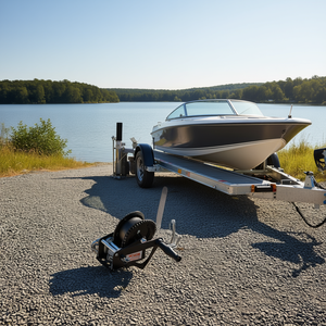 Manivela Eléctrica Vevor de 2000 Libras con Correa de Poliéster de 23 Pies para Remolque de Barco, con Mango Ergonómico y Montaje Atornillable - Product Image 2