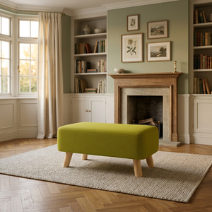Modern Paper Upholstered Adjustable Height Removable Cover <strong>Small</strong> Square Footstool Ottoman <strong>Pouffe</strong> for Bedroom Hospital Hotel Use - Product Image 2