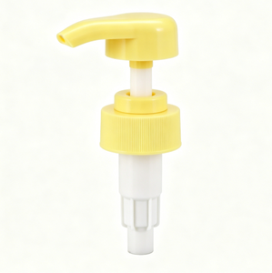 Bomba dosificadora de plástico amarilla de 4cc 33/410 con tapa de rosca acanalada para champú, gel de ducha, jabón corporal, dispensador de botellas cosméticas vacías. - Product Image 1