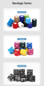 Fabrika OEM/ODM Renkli Kendinden Yapışkanlı Yumuşak Dokunmamış Kumaştan Yapışkanlı Elastik Bandaj - Product Image 4